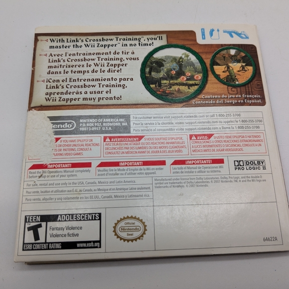 Zelda Link's Crossbow Training Wii Zapper Bundle (Nintendo Wii, 2007) Tested - Picture 7 of 16